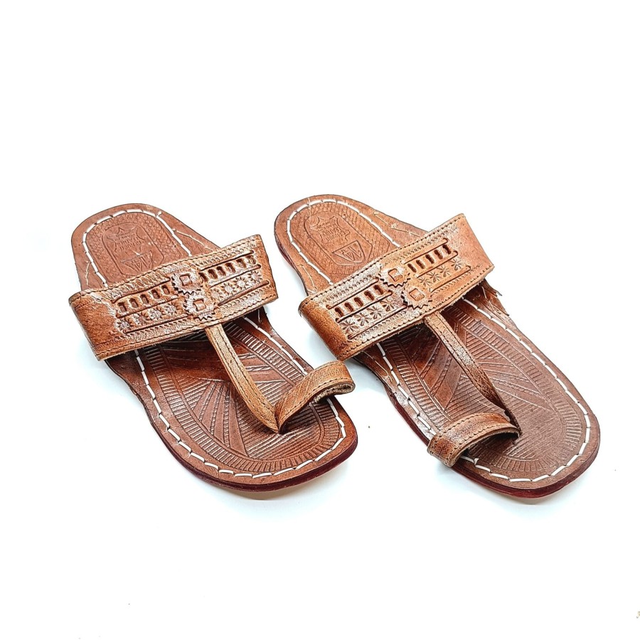 Men IndiFeels | Kohlapuri Brown Chappal