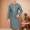 Men IndiFeels | Cotton Kurta Pajama - Grey