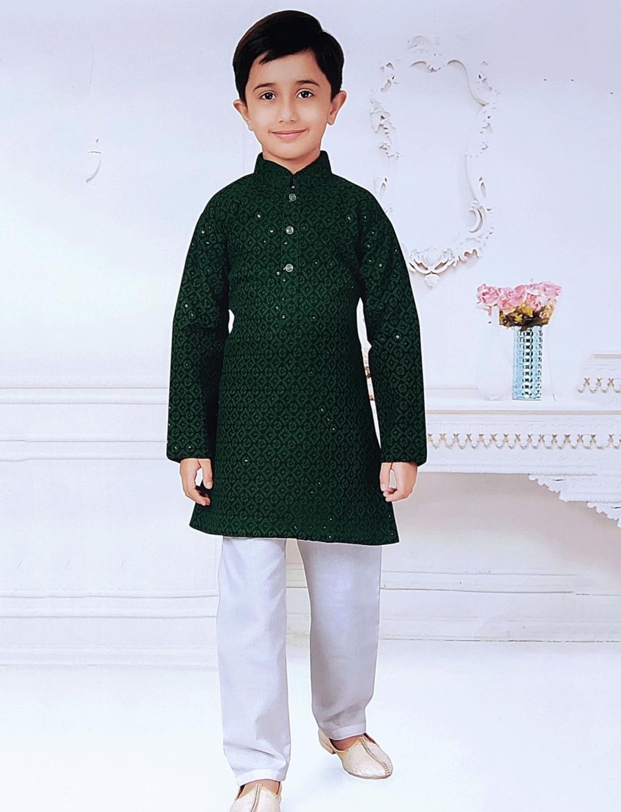 Kids IndiFeels | Boys Embroidered Kurta Pajama