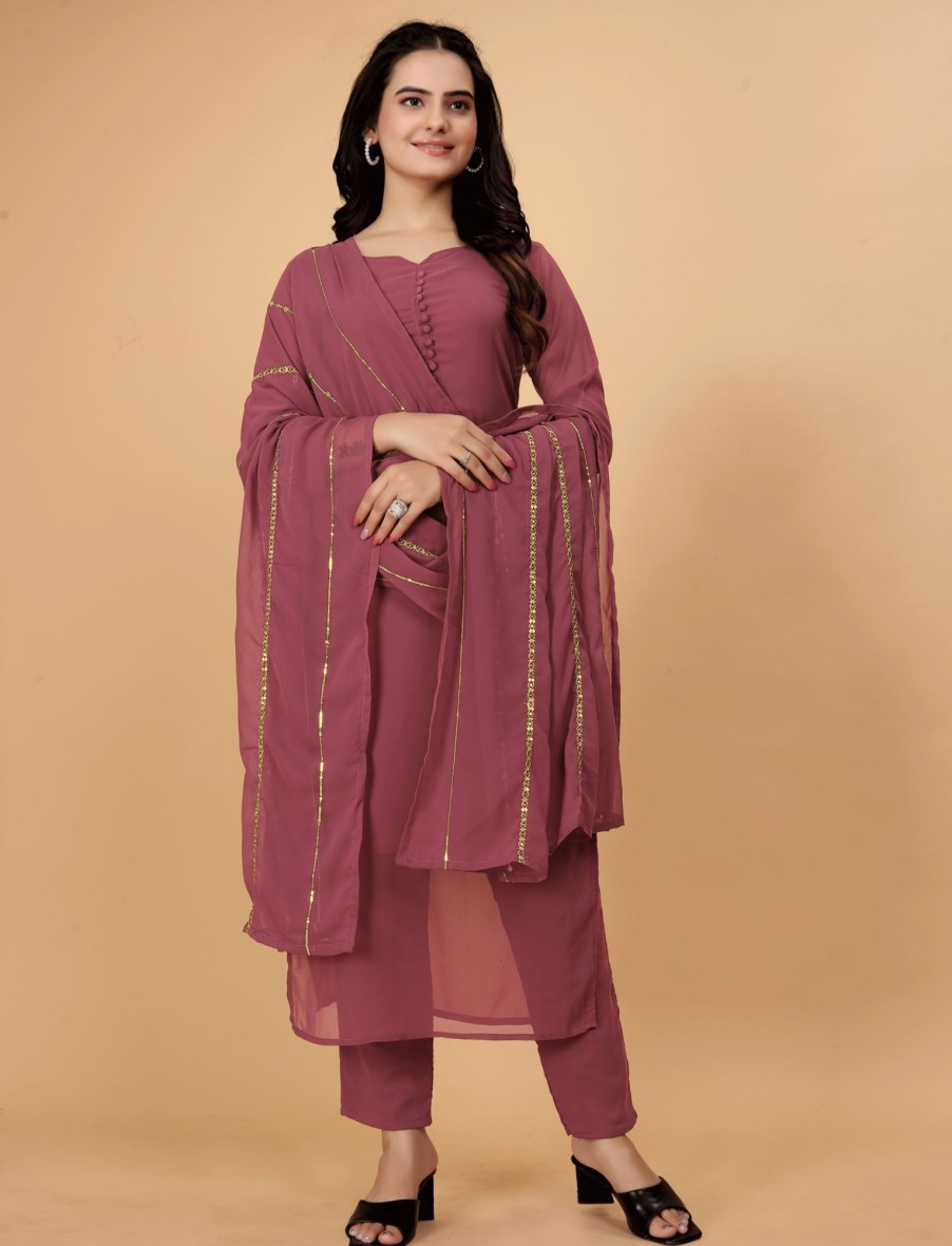 Women IndiFeels Kurti & Pants | Casual Georgette Kurti Set Women