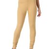 Women IndiFeels Pants Only | Free Size Stretchable Chudidar Leggings - Golden