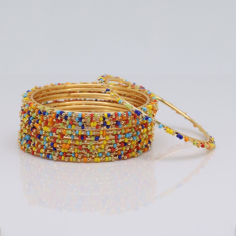 Women IndiFeels Bangles | Multi-Colour Dozen Bangles Set