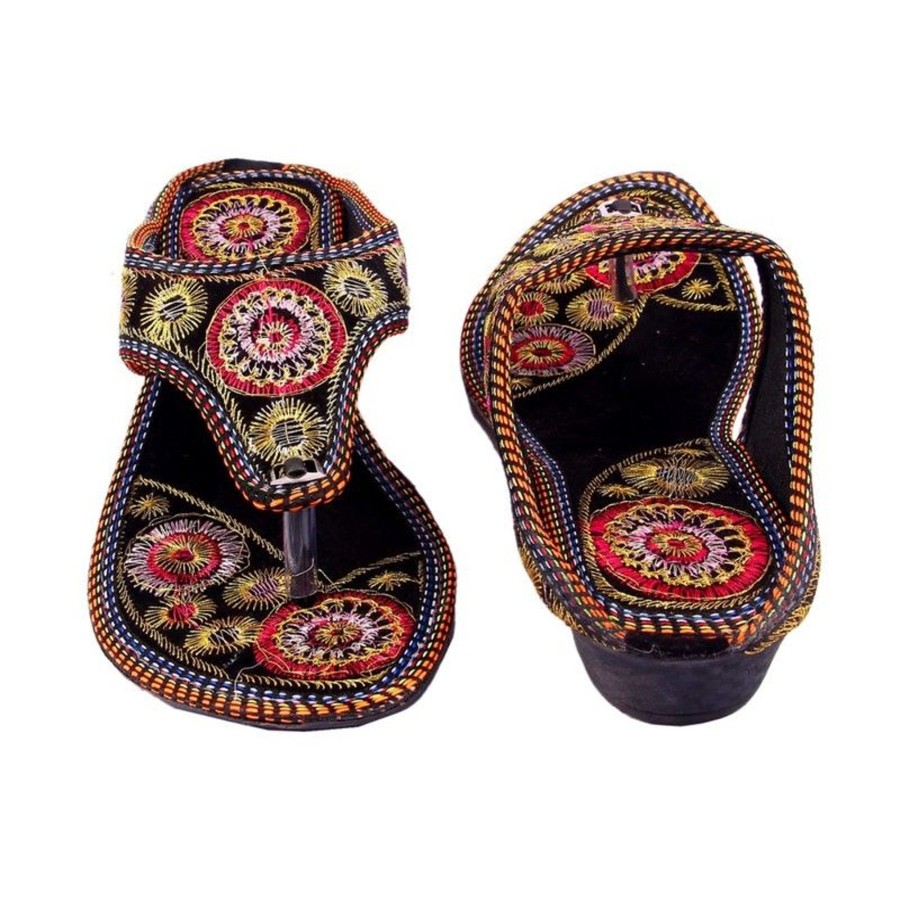 Women IndiFeels | Kohlapuri Multi Colour Chappal