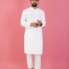 Men IndiFeels | Chikankari Kurta Pajama - White