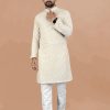 Men IndiFeels | Georgette Chikankari Kurta Pajama Men