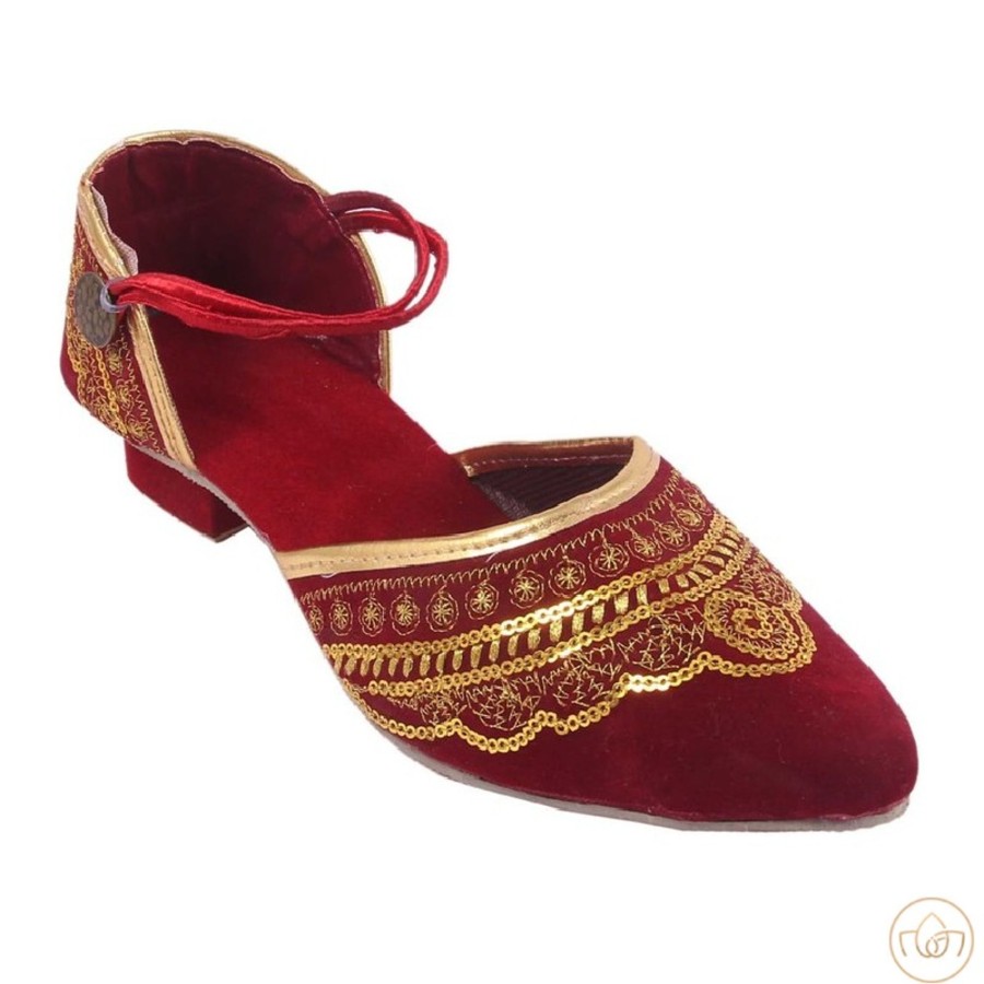 Women IndiFeels | Heels Sandal Maroon Color