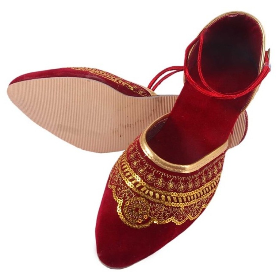 Women IndiFeels | Heels Sandal Maroon Color