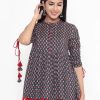 Women IndiFeels Short Top Kurti | Rayon Flared Short Top Women