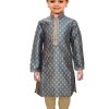 Kids IndiFeels | Kids Kurta Pyjama – Grey