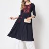 Women IndiFeels Anarkali | Rayon Anarkali Kurti Women