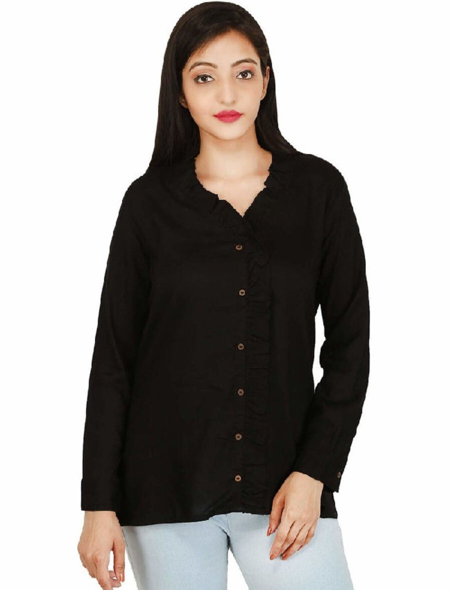 Women IndiFeels Kurti | Black Shirt