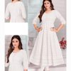 Women IndiFeels Anarkali | Chikankari White Anarkali Kurti