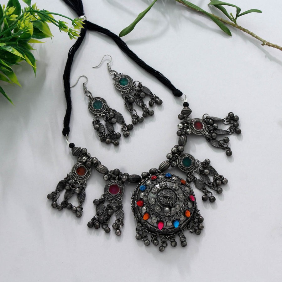 Women IndiFeels Necklace | Oxidised Necklace